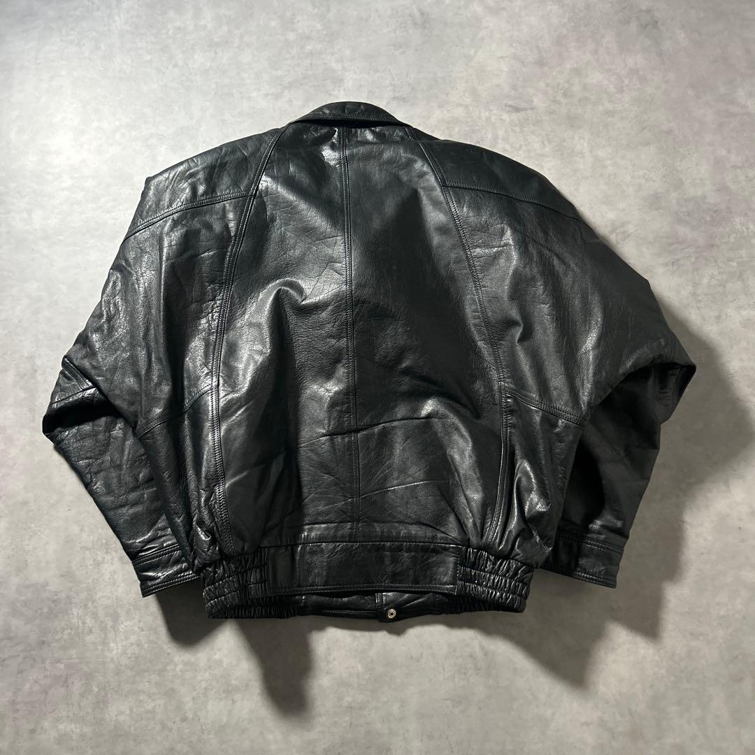 【NA】ヴィンテージ 牛革 本革 レザー ショート ブルゾン ジャケット