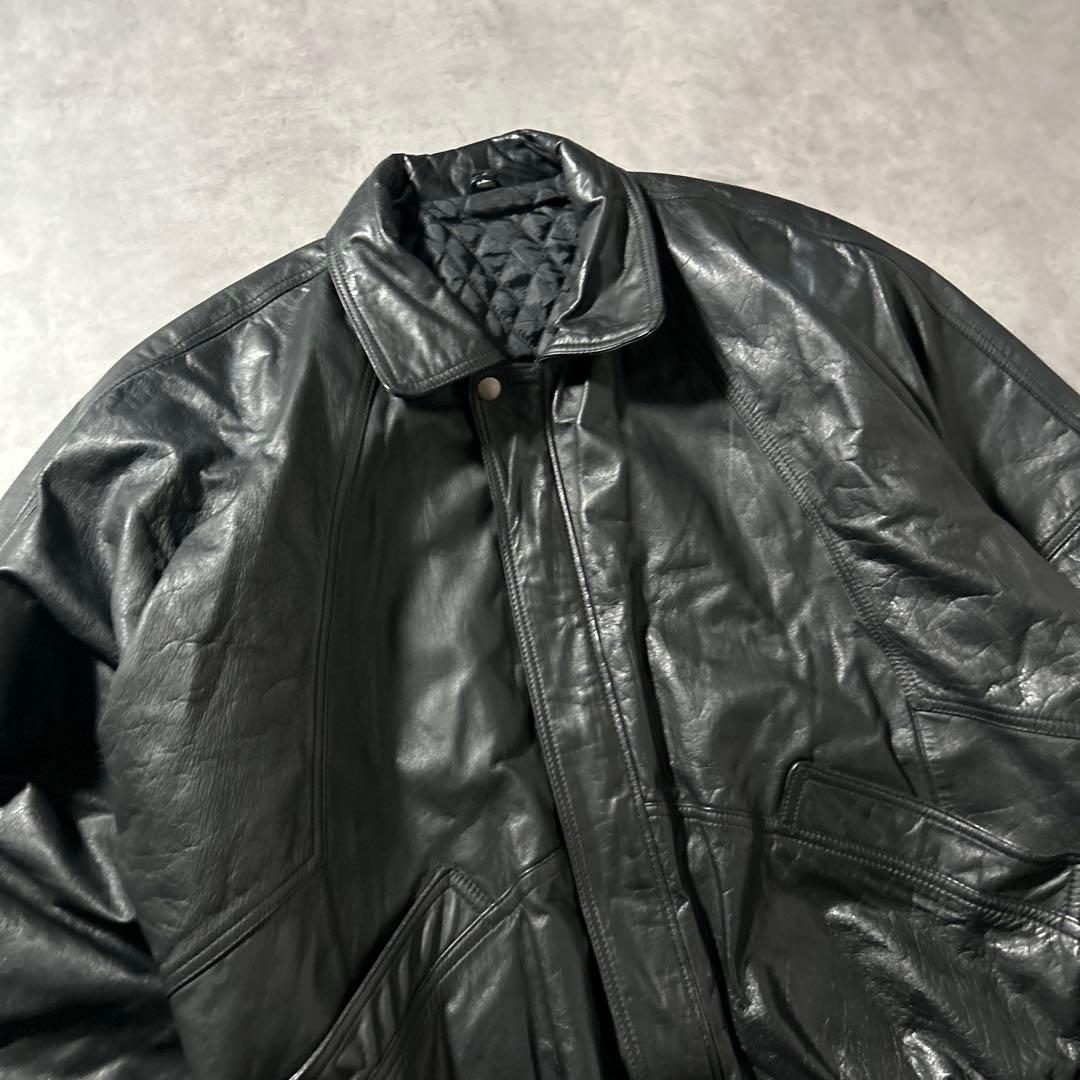 【NA】ヴィンテージ 牛革 本革 レザー ショート ブルゾン ジャケット