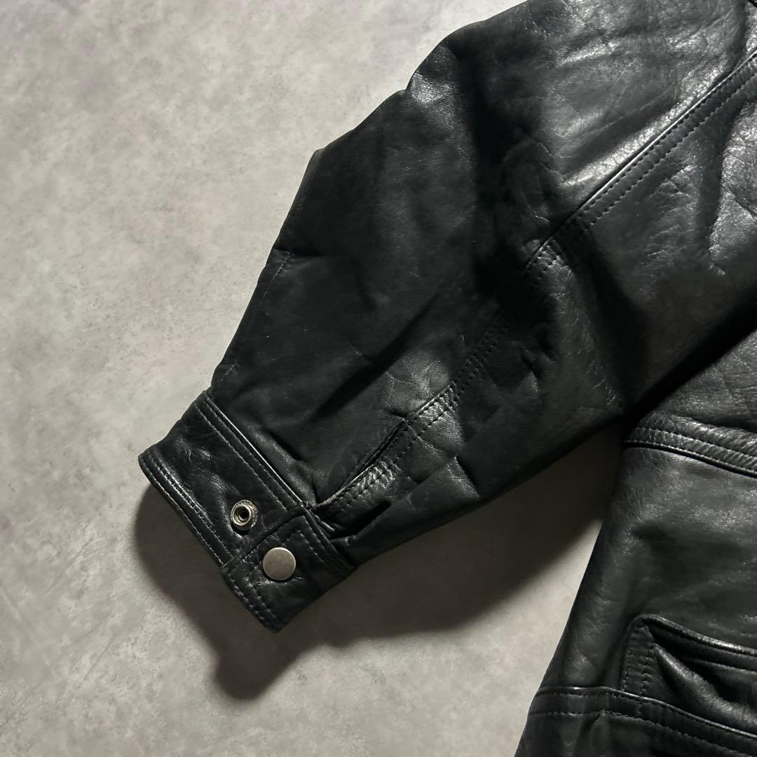 【NA】ヴィンテージ 牛革 本革 レザー ショート ブルゾン ジャケット