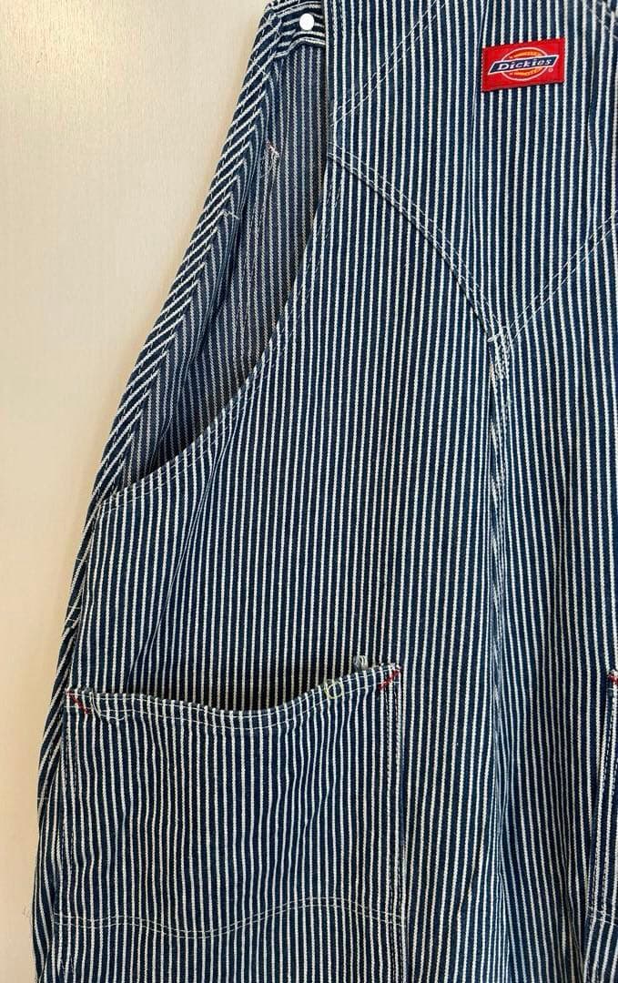 ディッキーズ ヒッコリー ストライプ オーバーオール XLサイズ相当