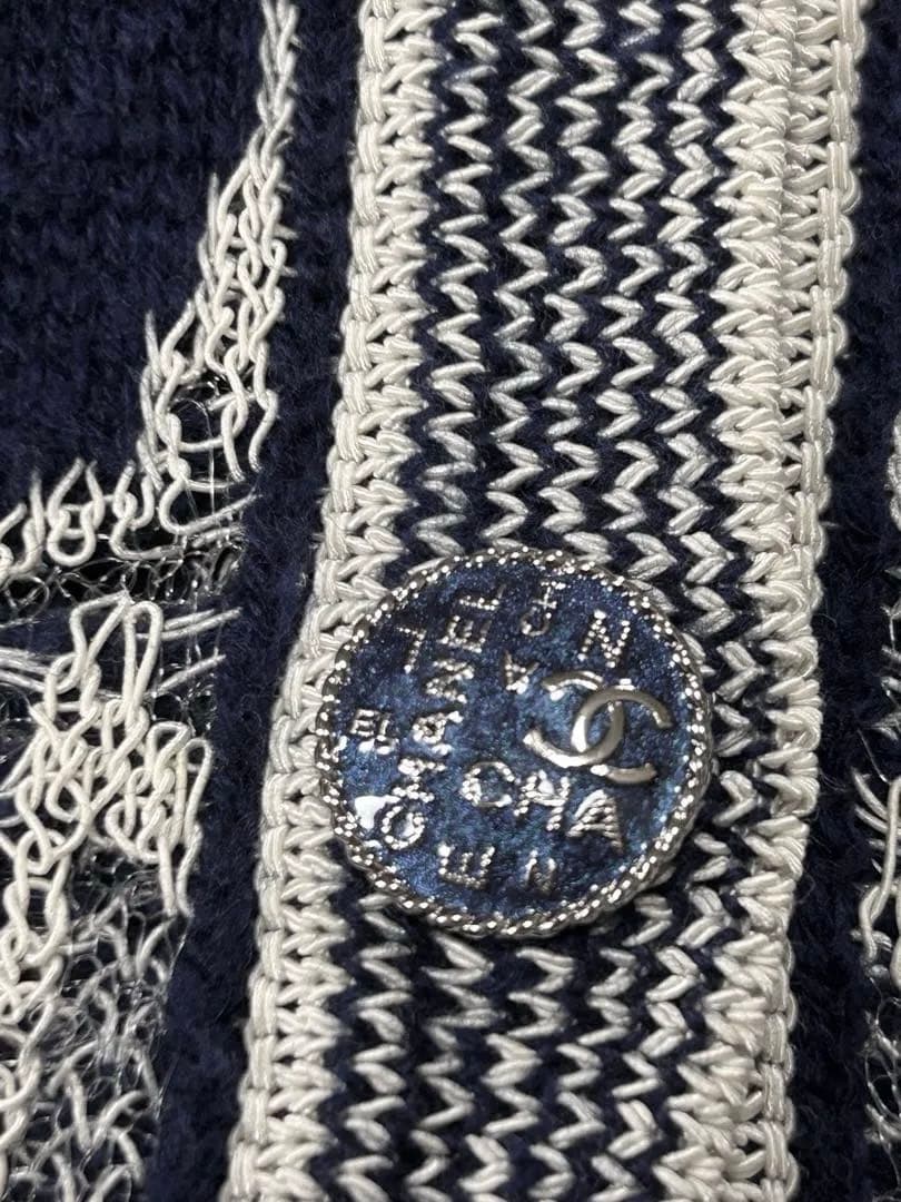 CHANEL カメリアフラワー アンサンブル カーディガン P63