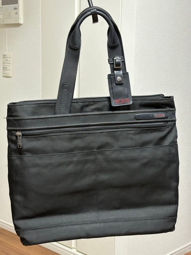 TUMI トートバッグ トゥミ PC収納 バリスティックナイロン 本革 レザー