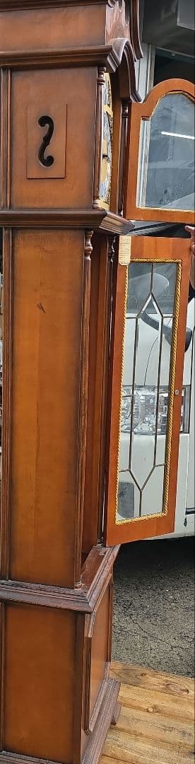 tempus fugit クラシック振り子時計 ブラウン　柱時計