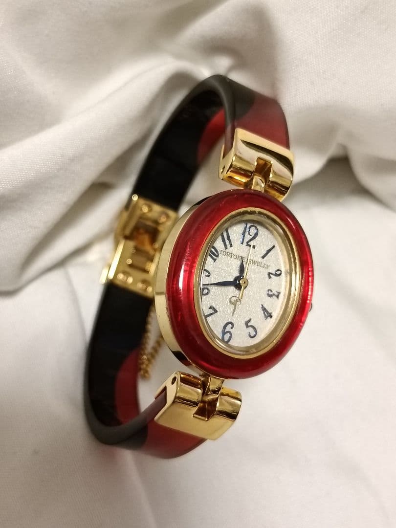 TORTOISE JEWELRY レディース バングル 腕時計 鼈甲 赤べっ甲