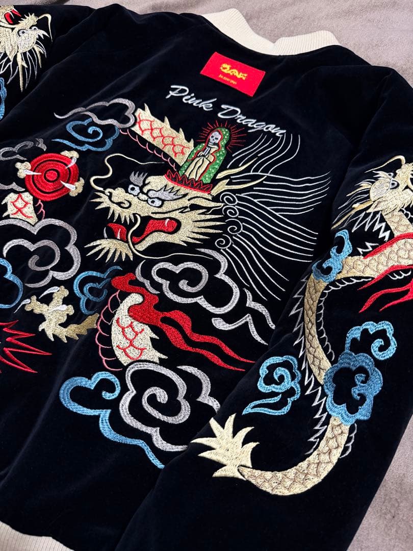 ２面用 別珍 CREAM SODA Pink Dragon 日本限定 スカジャン