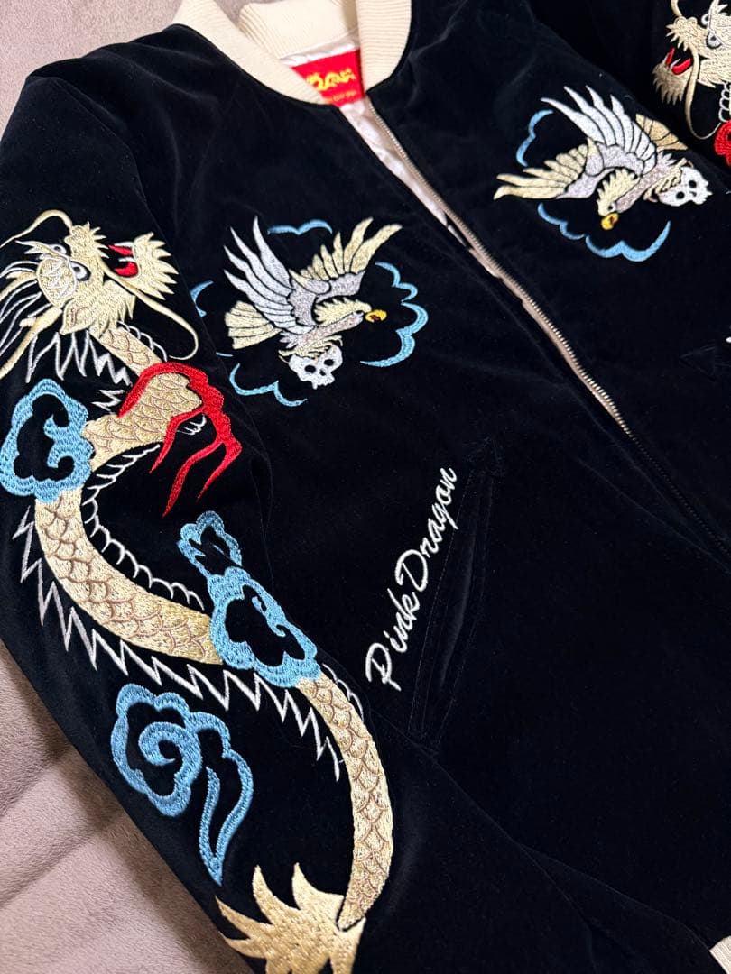 ２面用 別珍 CREAM SODA Pink Dragon 日本限定 スカジャン