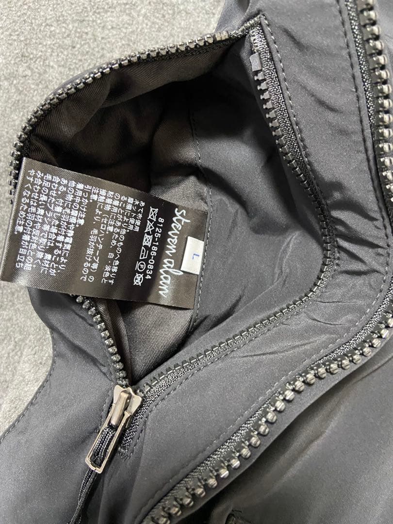 【美品】STEVEN ALAN ウォームアップ ブルゾン　ブラックＬ