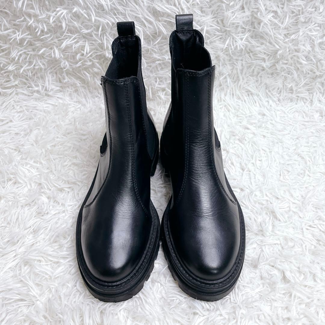 ENESS エネス サイドゴアブーツ 37 ブラック 厚底 トラックソール