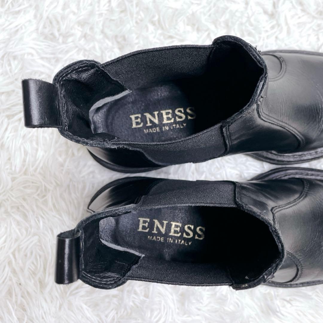 ENESS エネス サイドゴアブーツ 37 ブラック 厚底 トラックソール