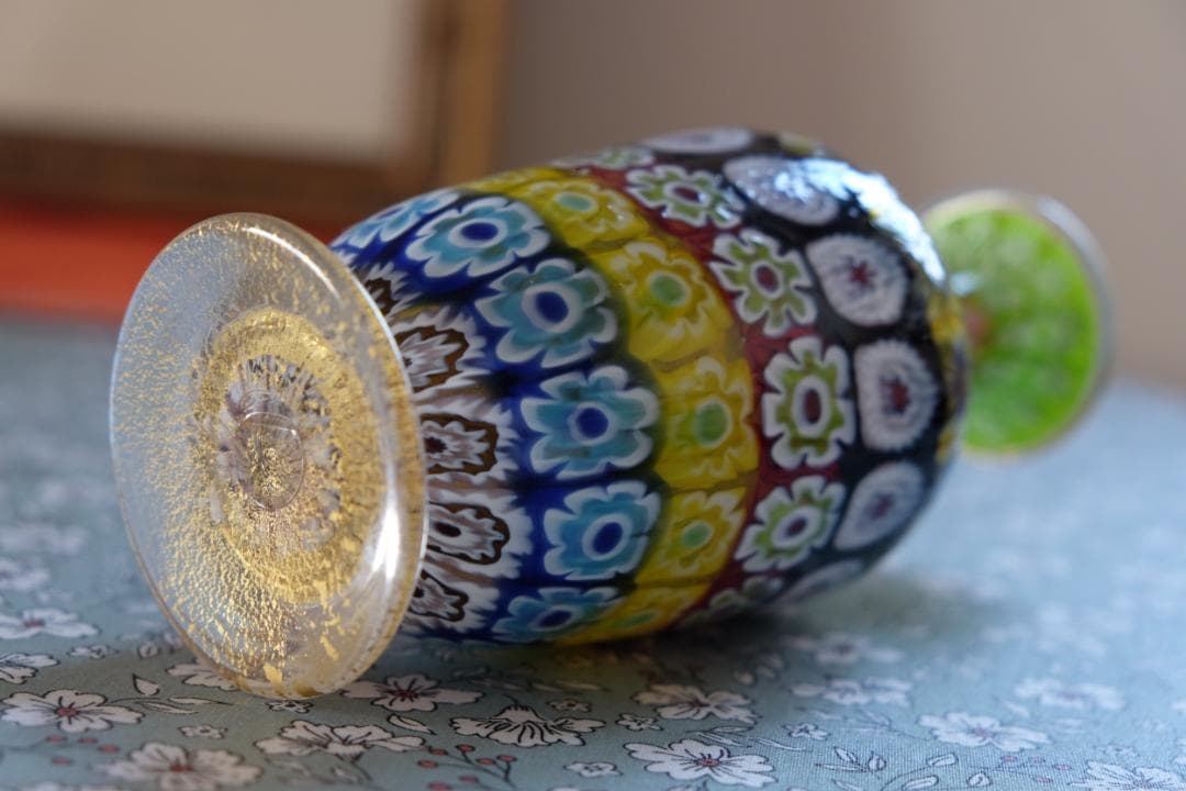 イタリア 民藝 ミルフィオリ 花瓶 検)ワイングラス プレート 皿 舩木倭帆