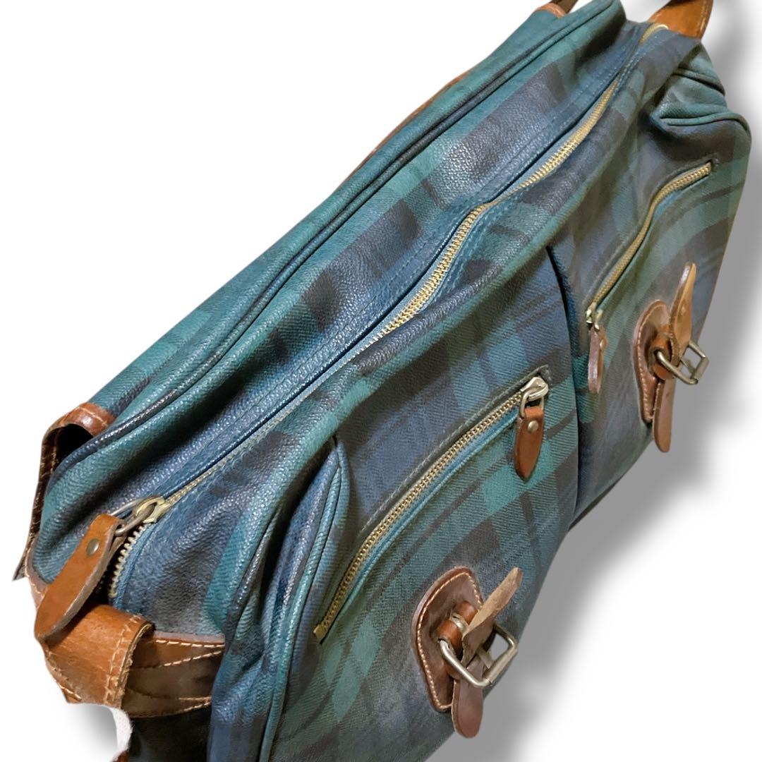 ポロラルフローレン 斜め掛け可 A4収納可 チェック メッセンジャーバッグ