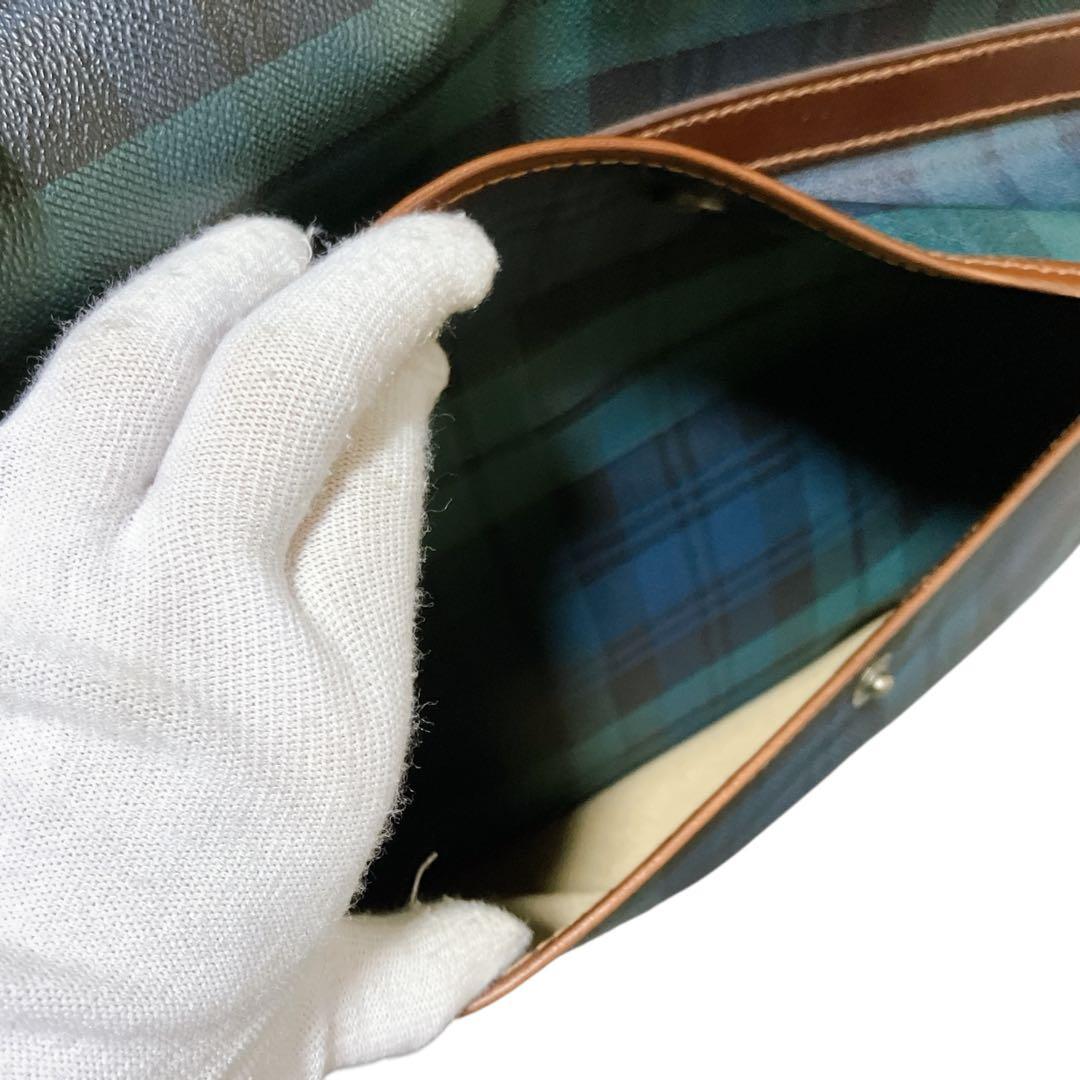 ポロラルフローレン 斜め掛け可 A4収納可 チェック メッセンジャーバッグ