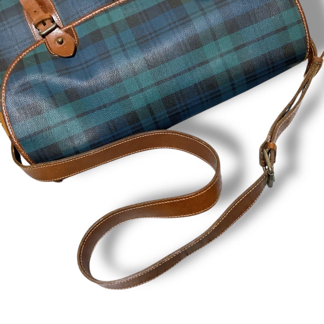 ポロラルフローレン 斜め掛け可 A4収納可 チェック メッセンジャーバッグ