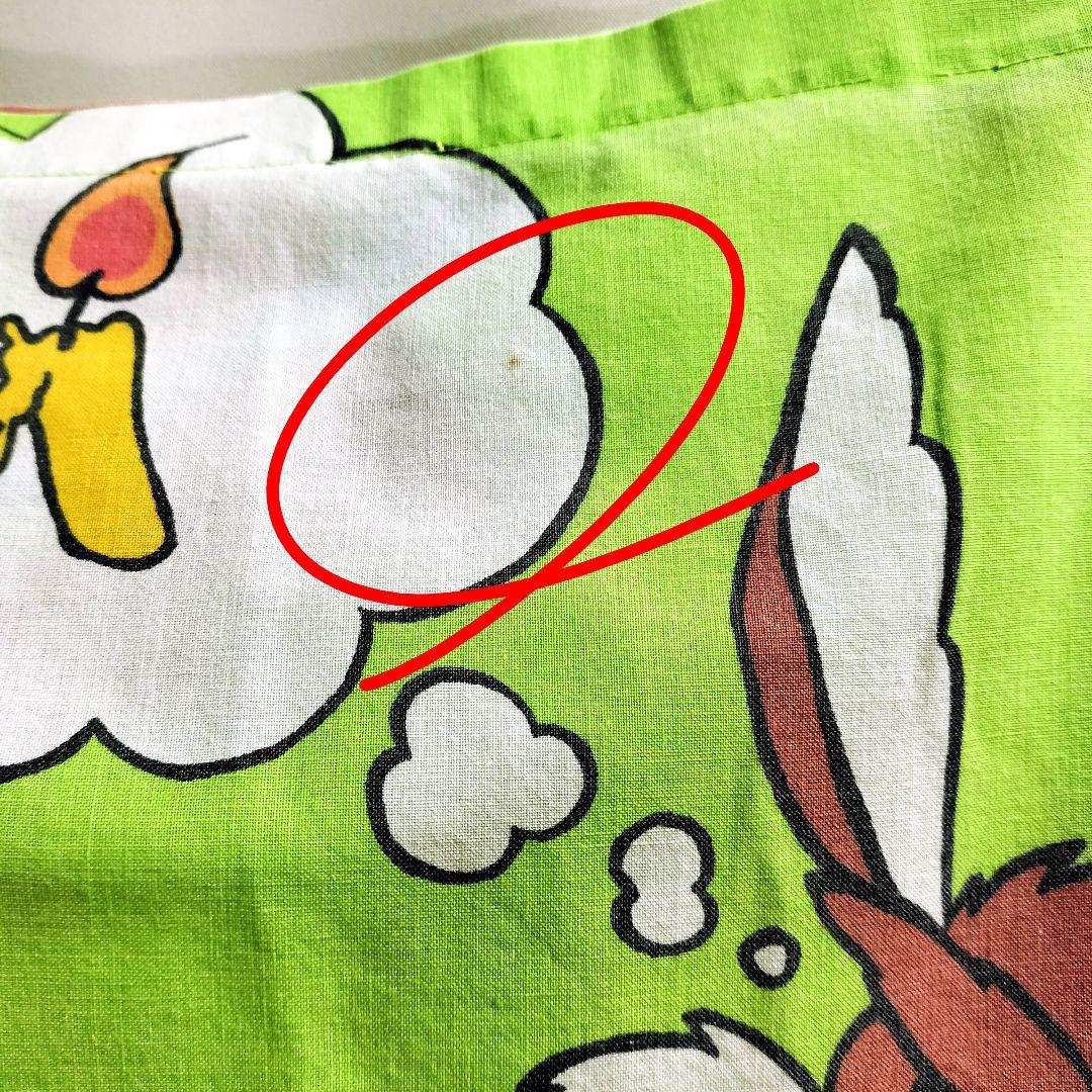 70s ビンテージ ロードランナー コヨーテ フラットシーツ ワーナー グリーン