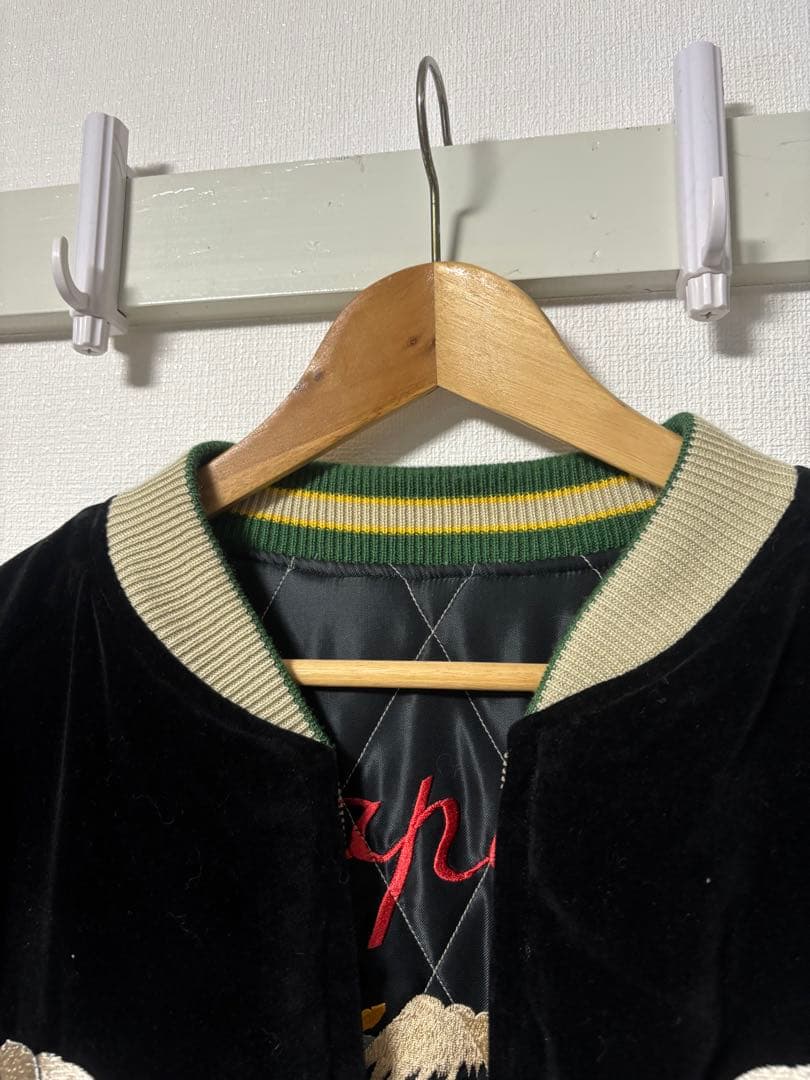 美品　テーラー東洋　スカジャン　髑髏　蛇　別珍　港商