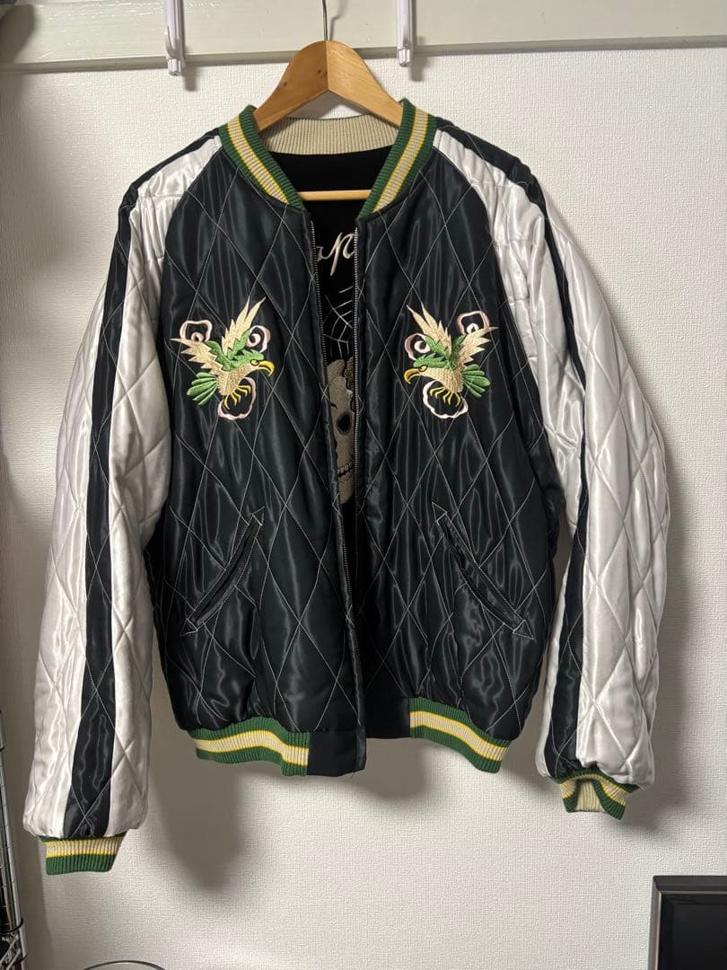 美品　テーラー東洋　スカジャン　髑髏　蛇　別珍　港商