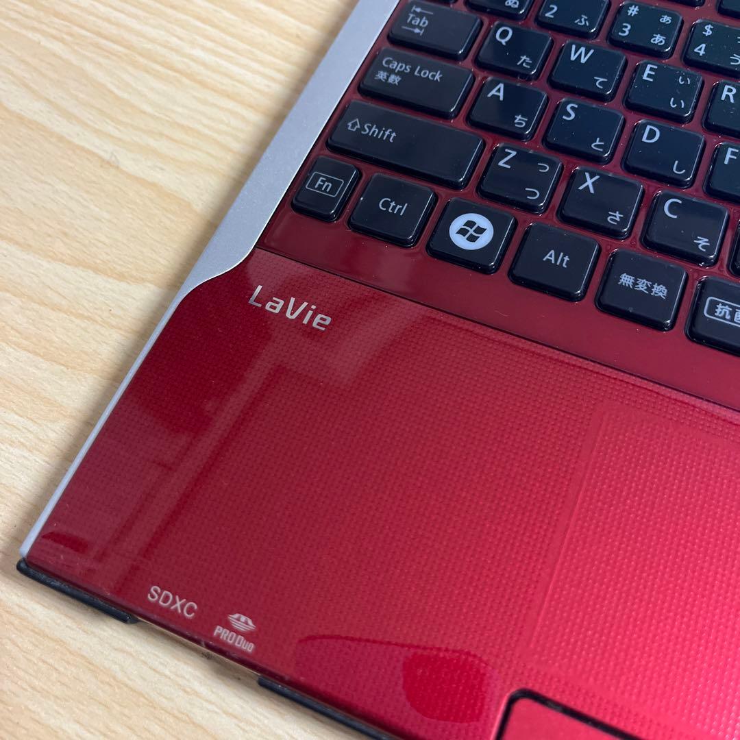 NEC LaVie 赤色ノートPC Windows本体