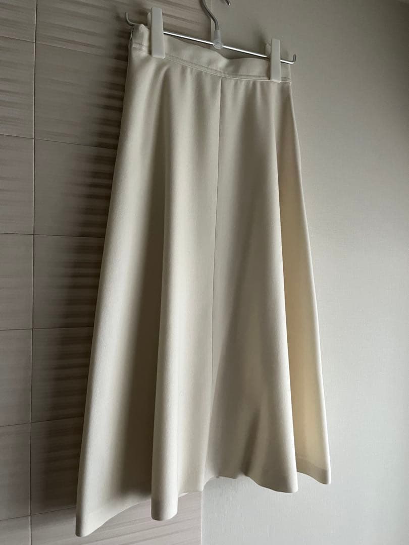 トゥモローランド Ballsey ミリングツイルフレアスカート 白 32