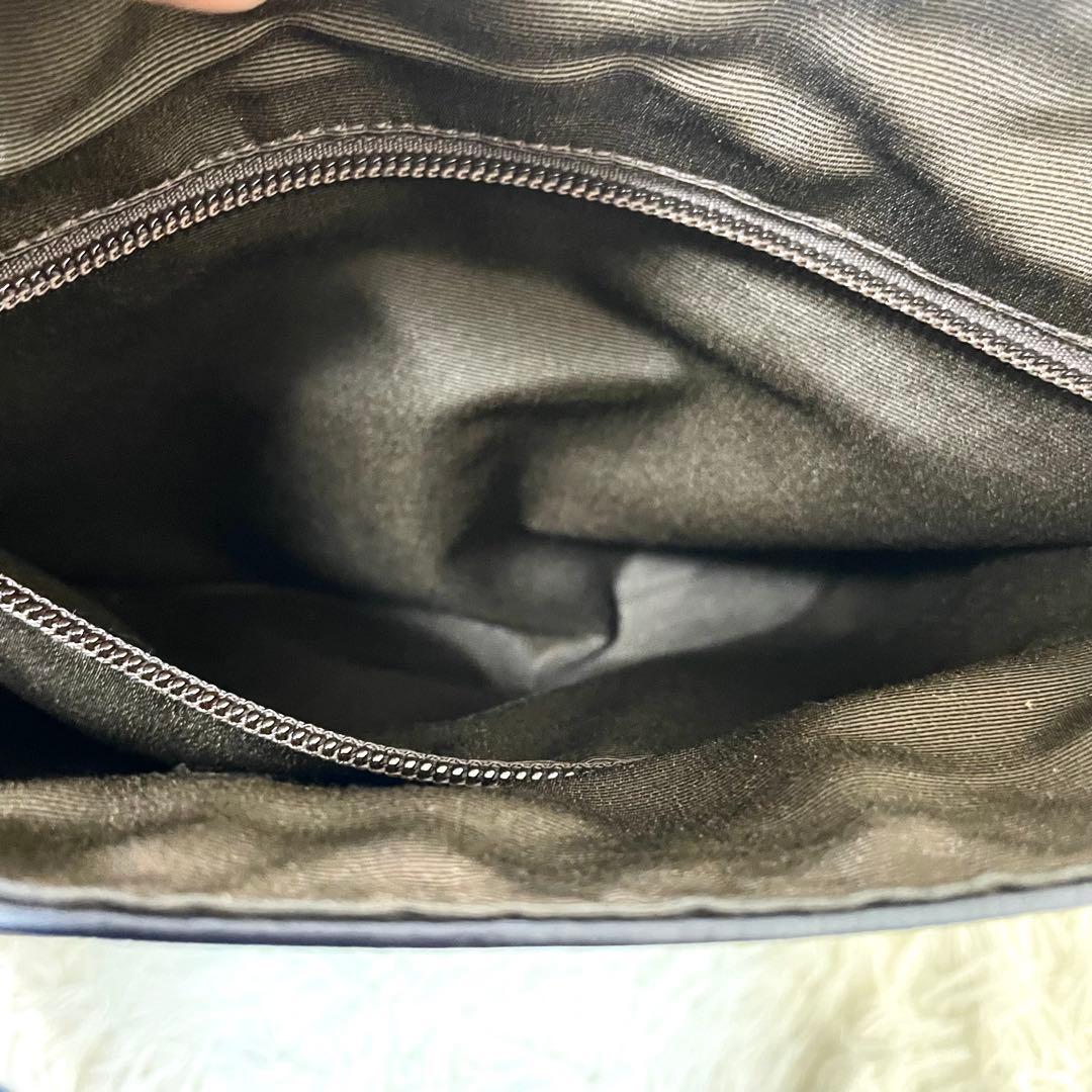 コーチ　COACH ショルダーバッグ　レザー　ネイビー　ブラウン　斜め掛け