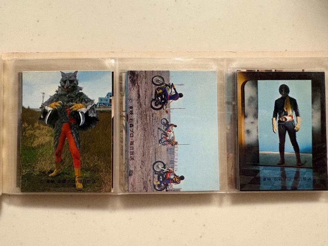 当時物 仮面ライダーカードアルバム 新1号サイクロン 昭和レトロ カルビー当時物