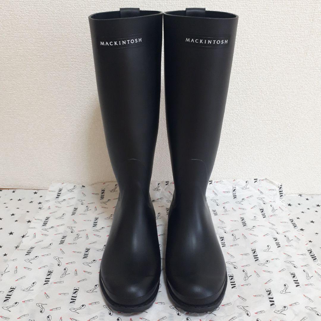 アパルモン購入 MACKINTOSHマッキントッシュ レインブーツ ブラック
