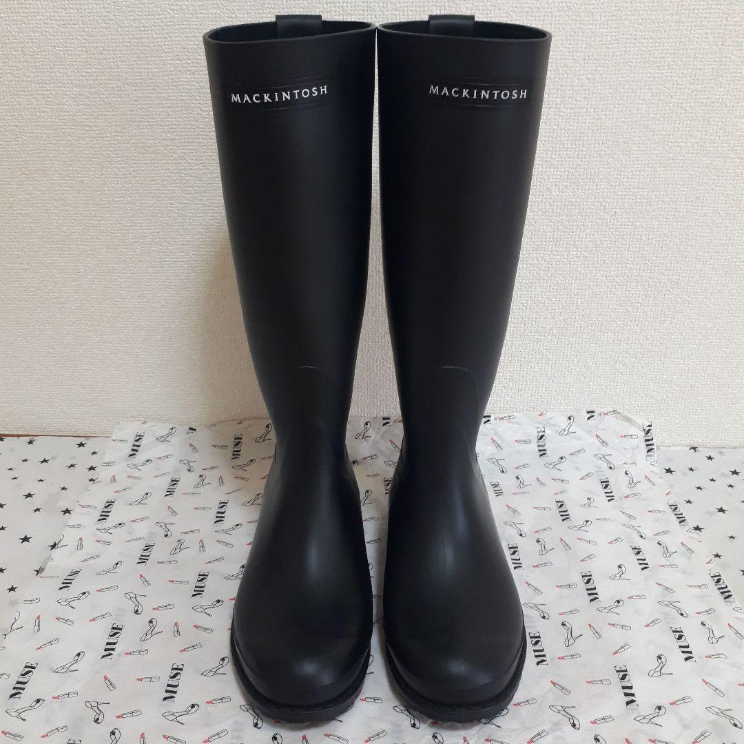 アパルモン購入 MACKINTOSHマッキントッシュ レインブーツ ブラック