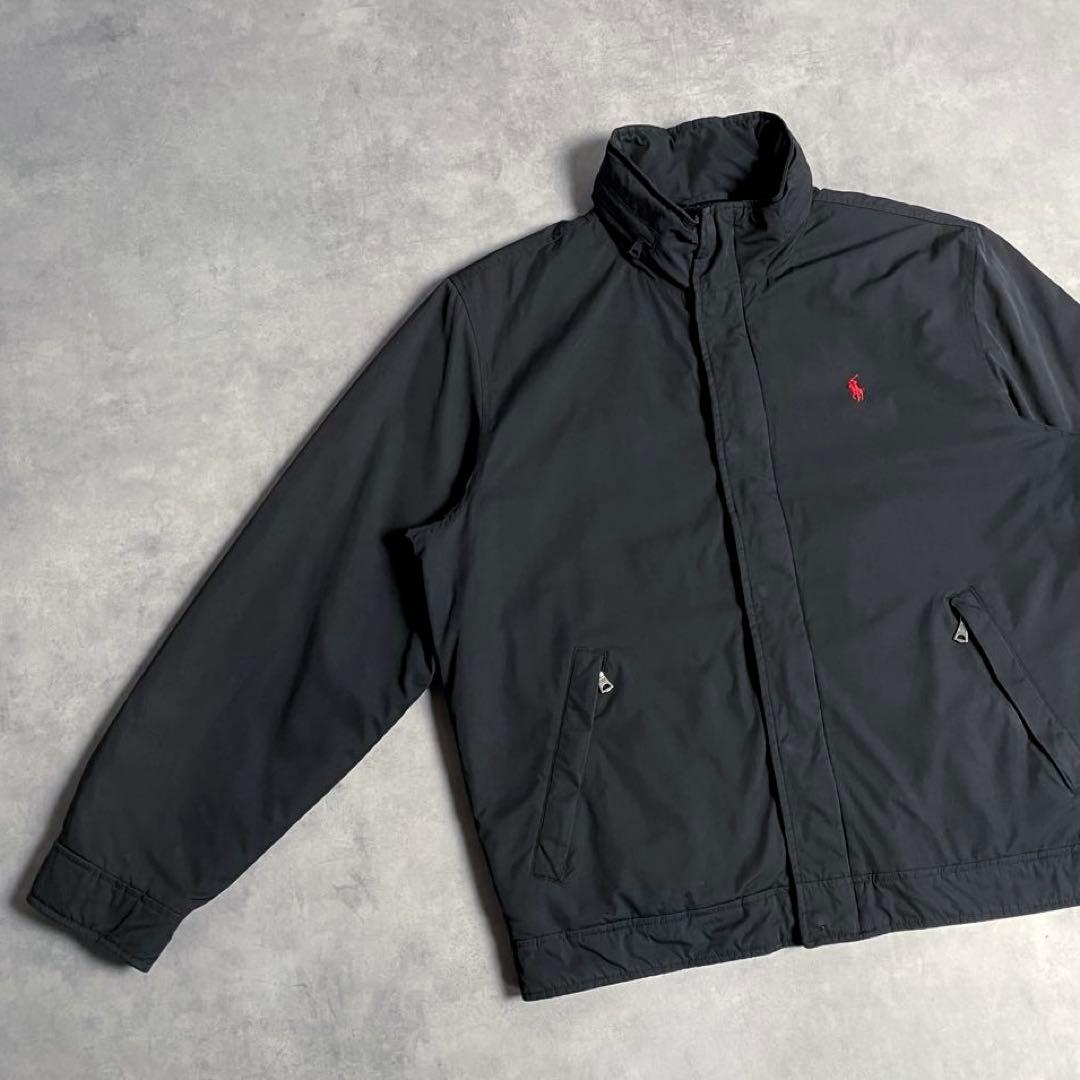 ジャケット・アウター 90s POLO RL padded harrington jacket BLK