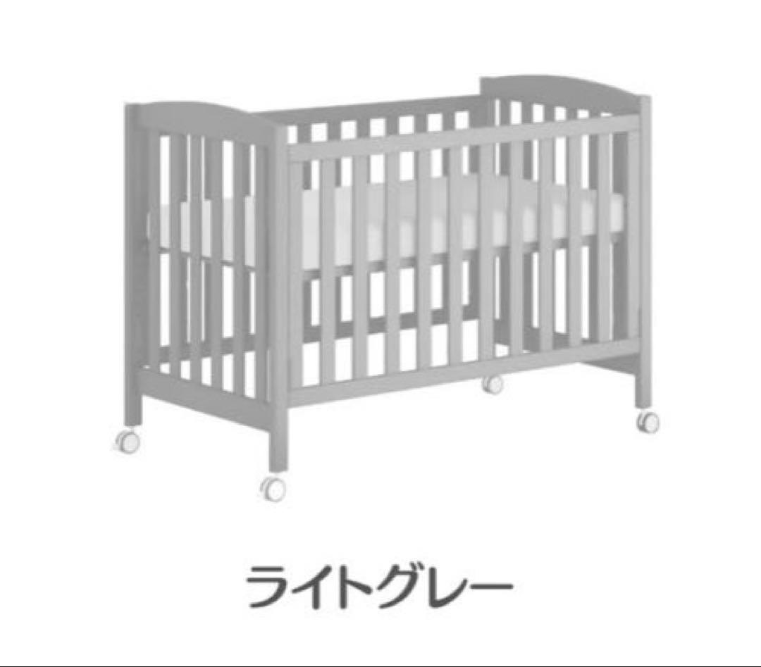 Boori コンパクト ベビーベッド　カプリ　ライトグレー