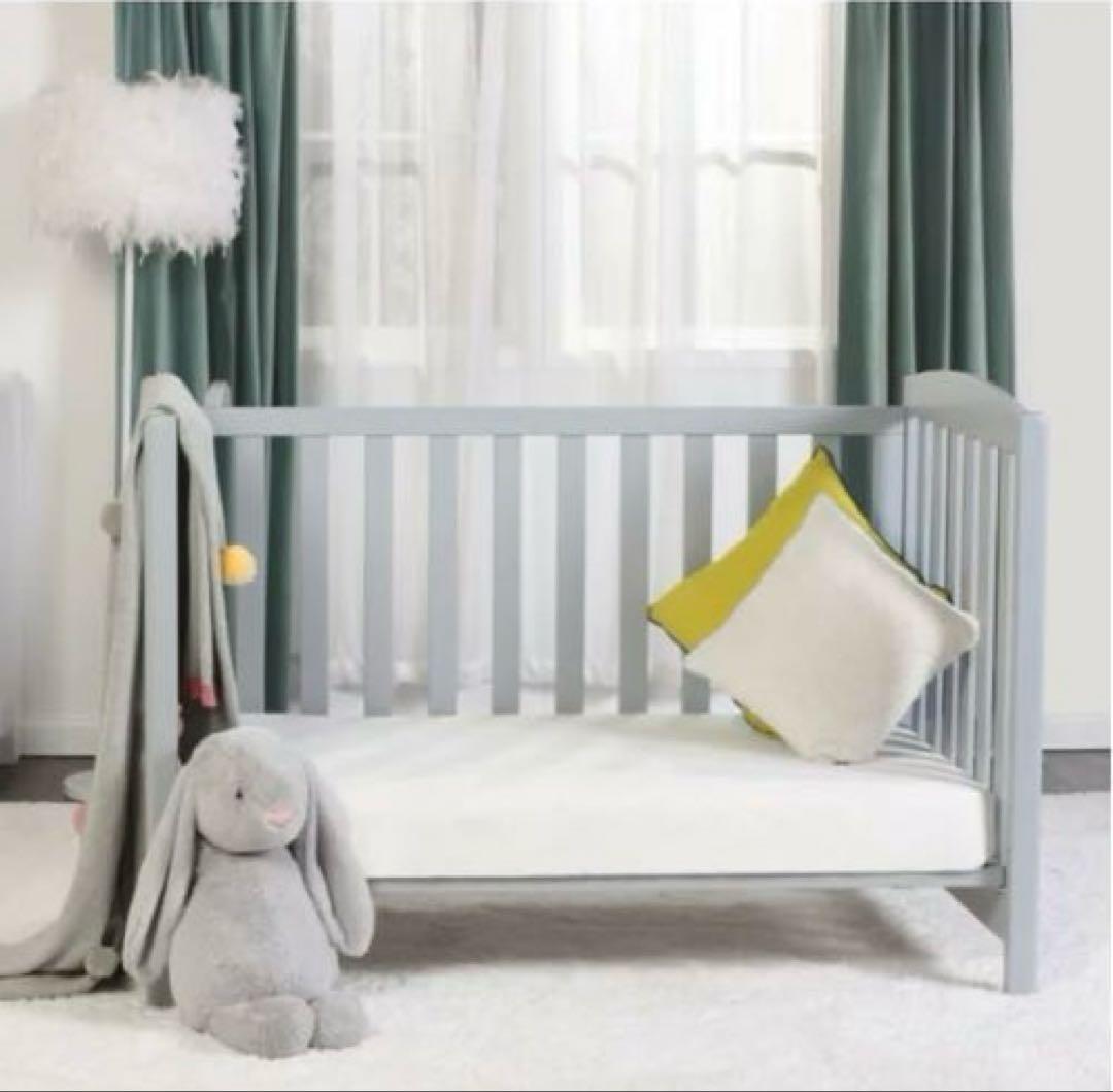 Boori コンパクト ベビーベッド　カプリ　ライトグレー