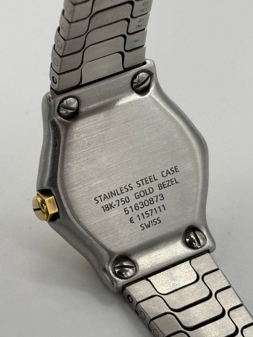 【美品】エベル クラシックウェーブ クォーツ【1157111】K18ベゼル 稼働