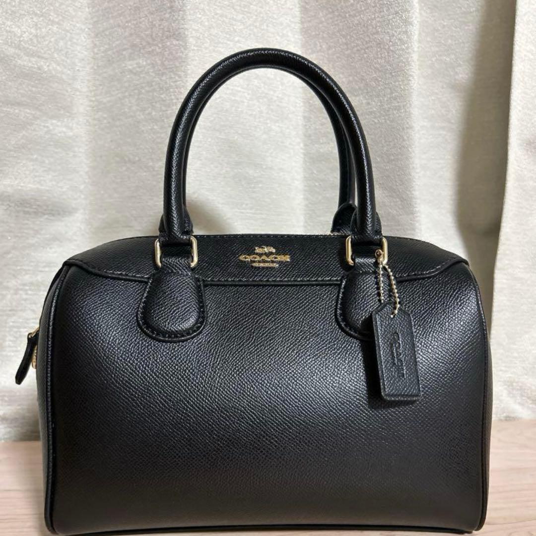 最終価格　コーチ　ブラック ボストンバッグ レザー