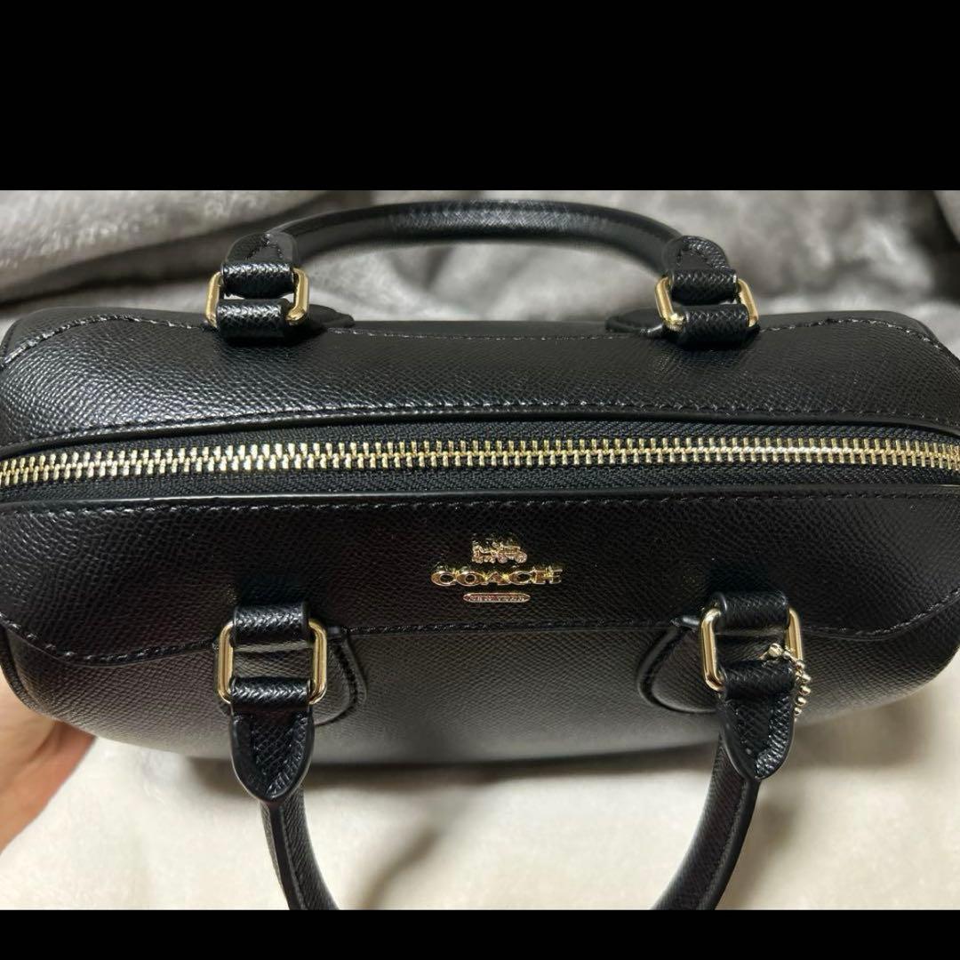 最終価格　コーチ　ブラック ボストンバッグ レザー