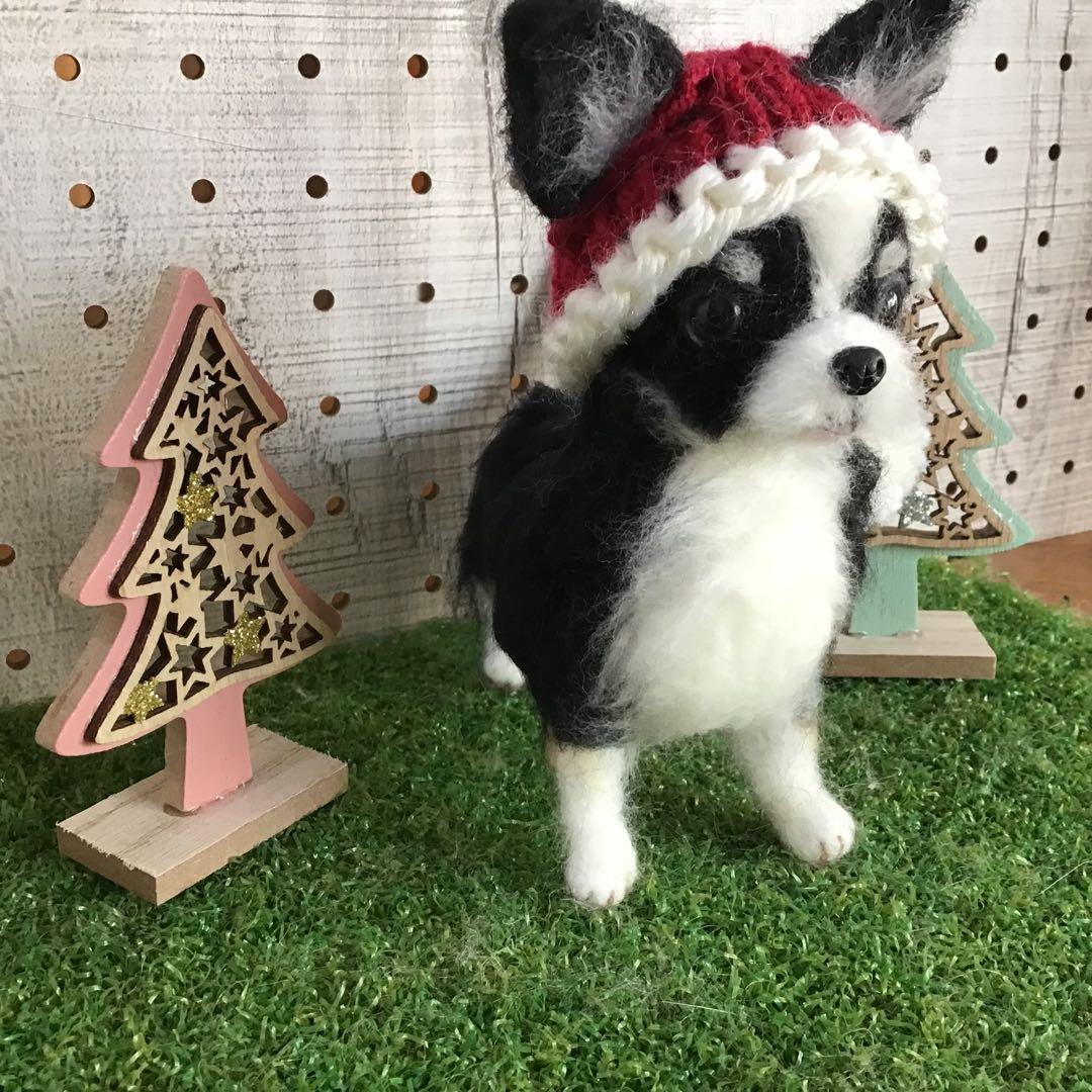 羊毛フェルト チワワ パピー（ブラック&タン）