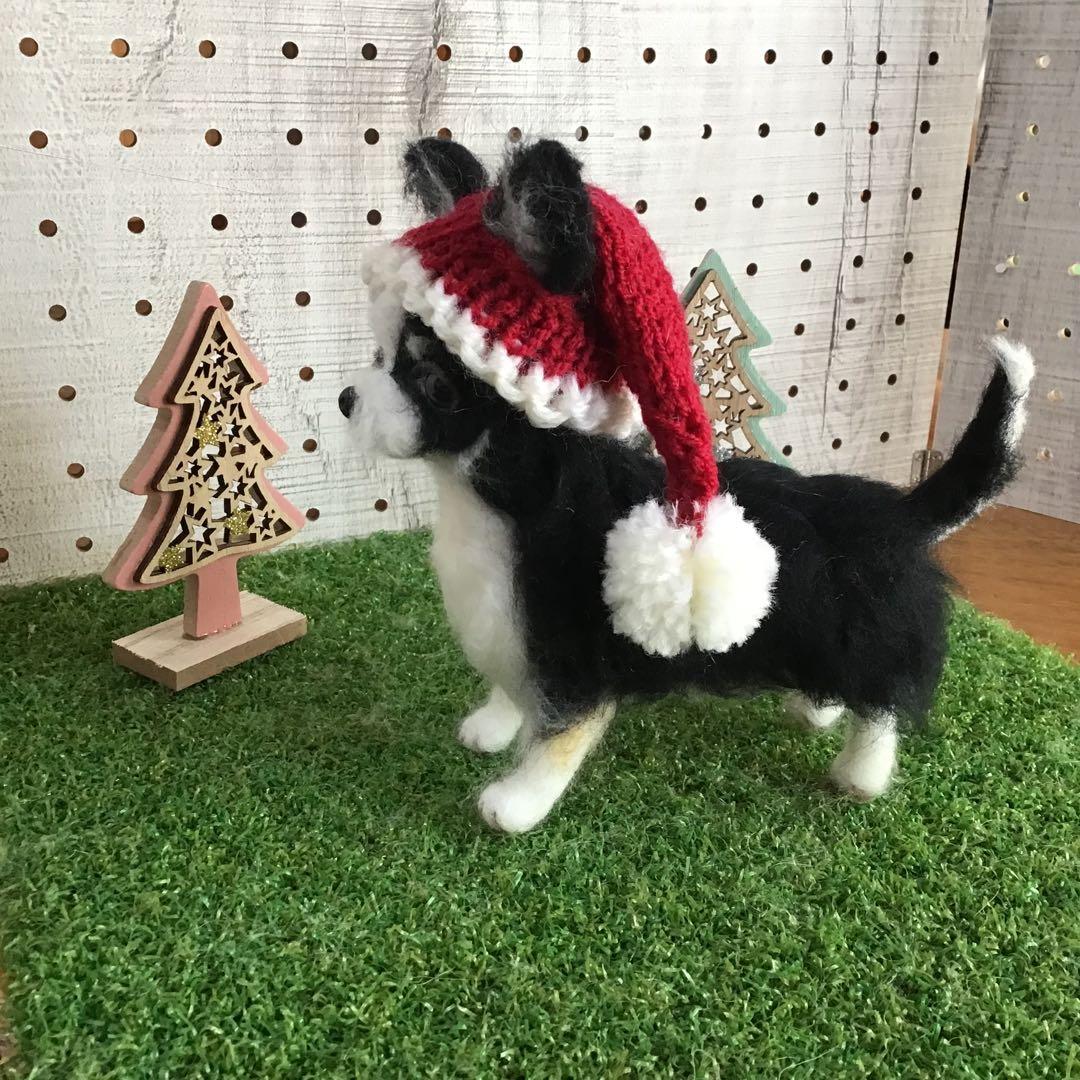 羊毛フェルト チワワ パピー（ブラック&タン）