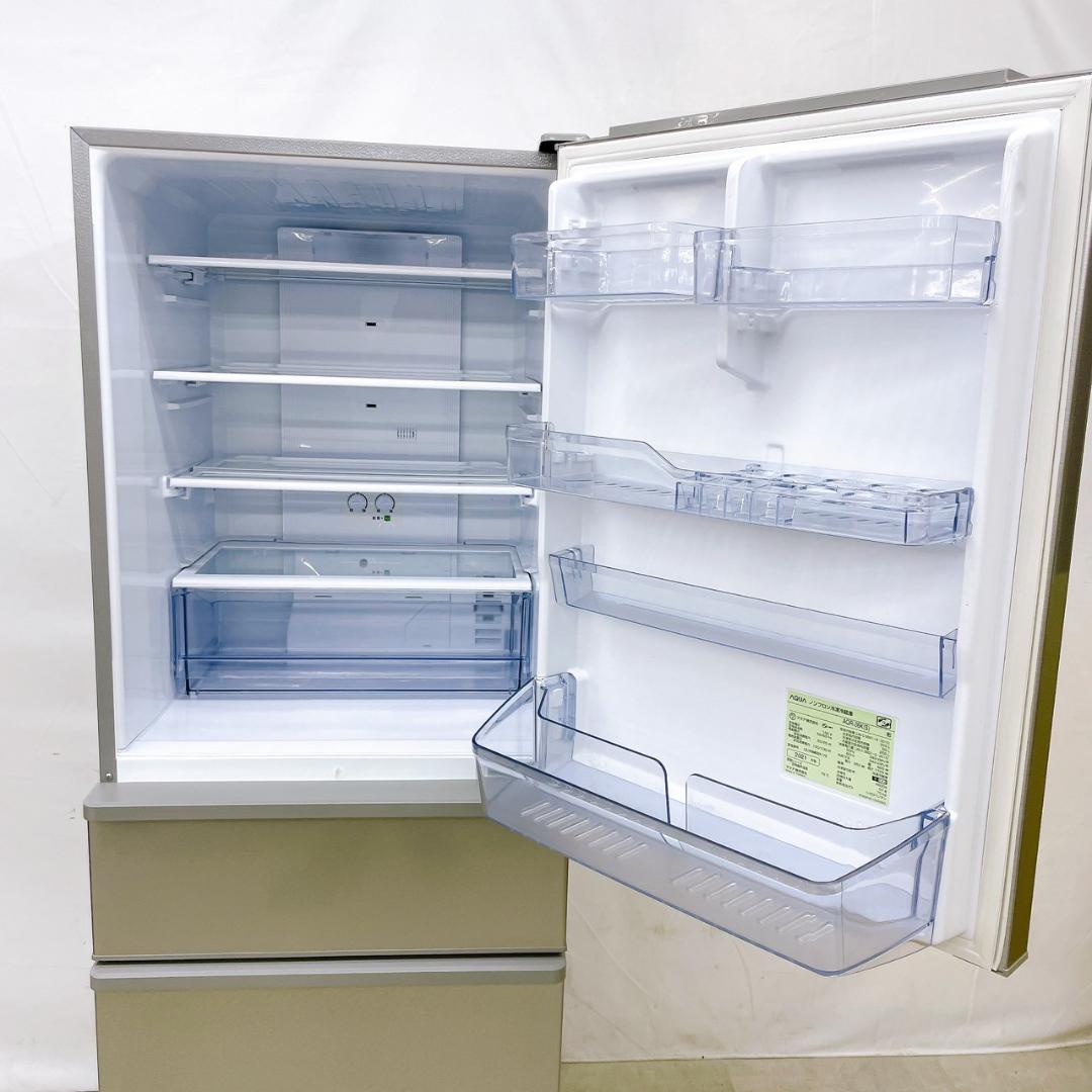 2021年製 AQUA 冷凍冷蔵庫　355L 右開き　AQR-36K-S