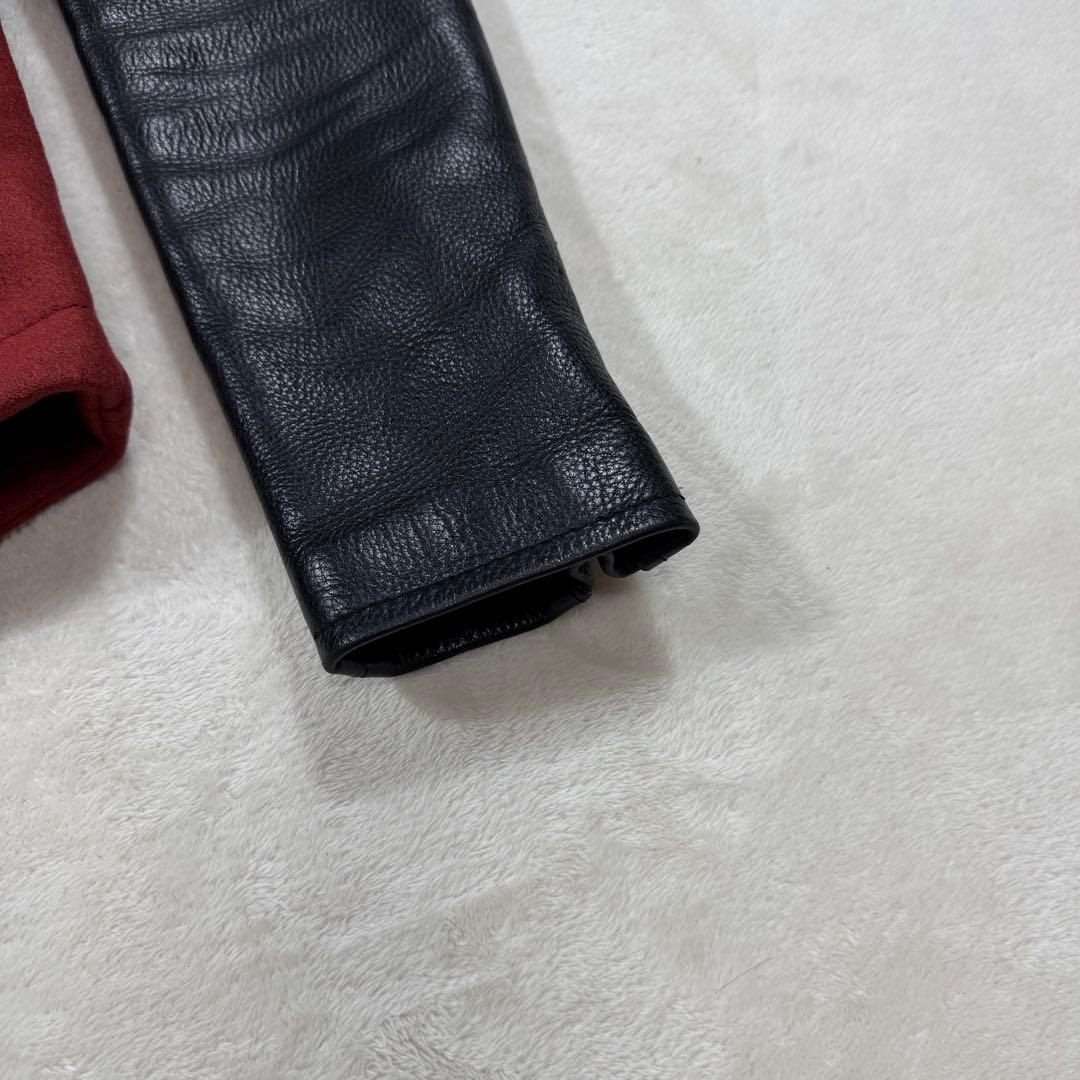 極美品 ヒステリックグラマー 希少 カウレザー レザーワッペン ダブルブレスト