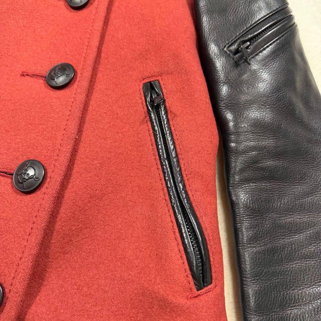 極美品 ヒステリックグラマー 希少 カウレザー レザーワッペン ダブルブレスト