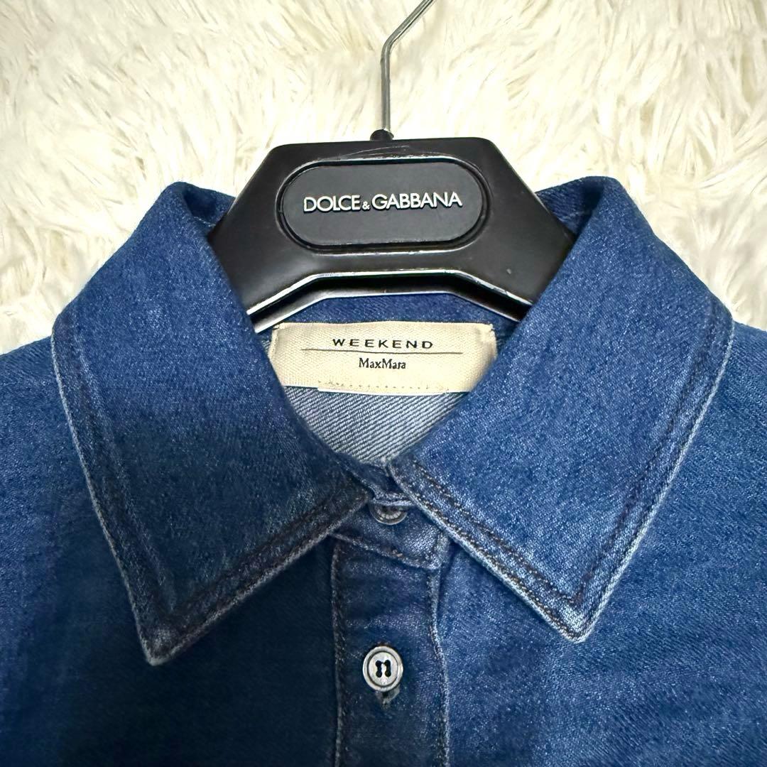 【美品】マックスマーラ デニム シャツワンピース