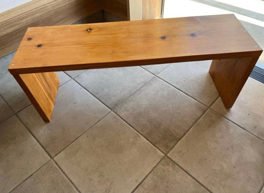 ハンドメイド　ベンチ　　完成品をお送り