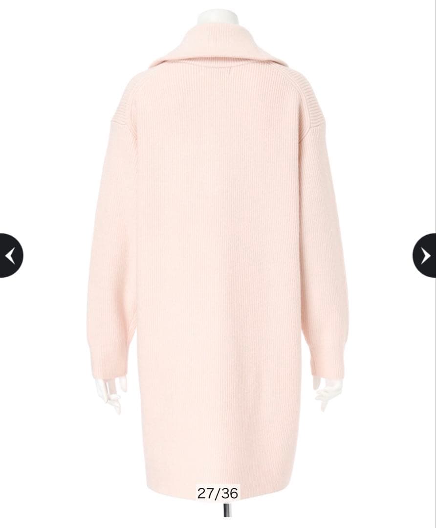 新品同様 Arpege story ハーフジップミニニットワンピース 薄ピンク