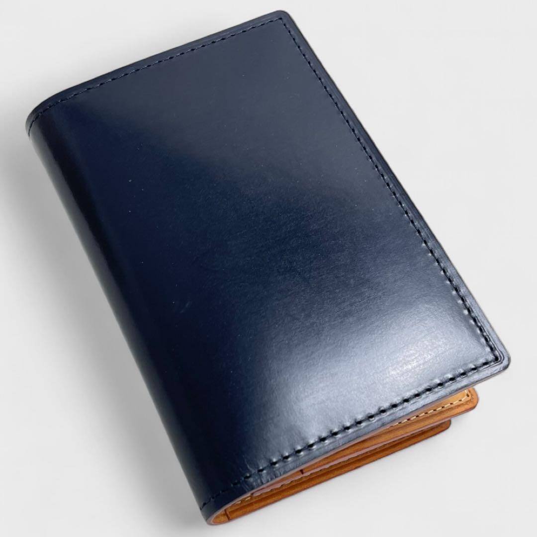 未使用品✨GANZO ガンゾ シンブライドルレザー 名刺入れ ネイビー 日本製