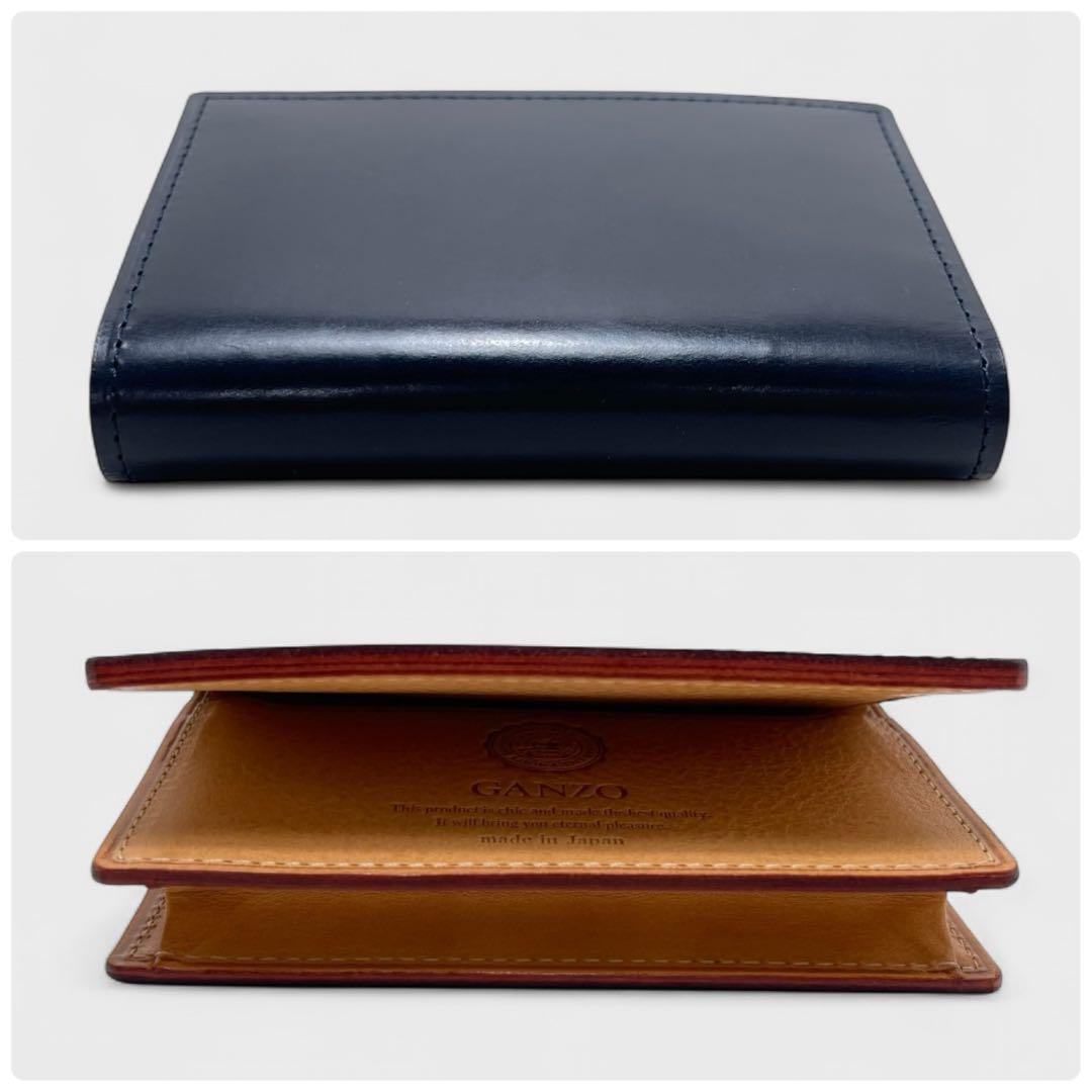 未使用品✨GANZO ガンゾ シンブライドルレザー 名刺入れ ネイビー 日本製
