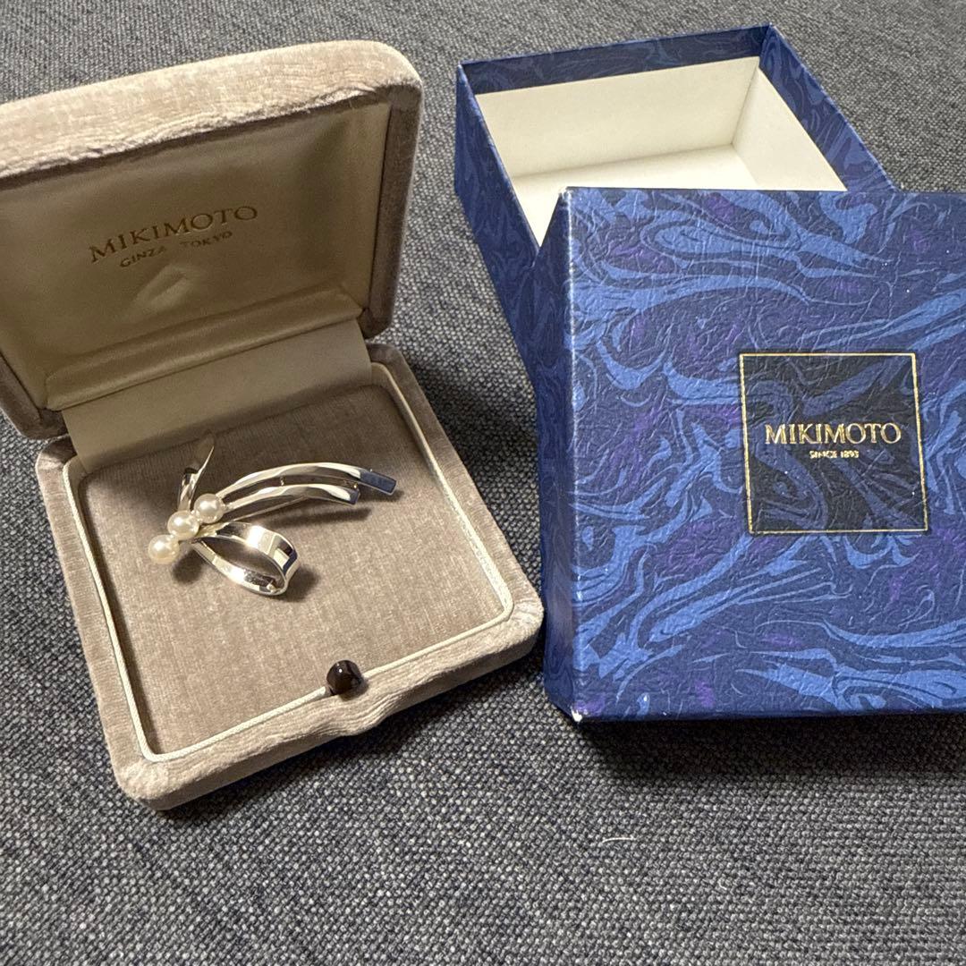MIKIMOTO シルバー パール ブローチ
