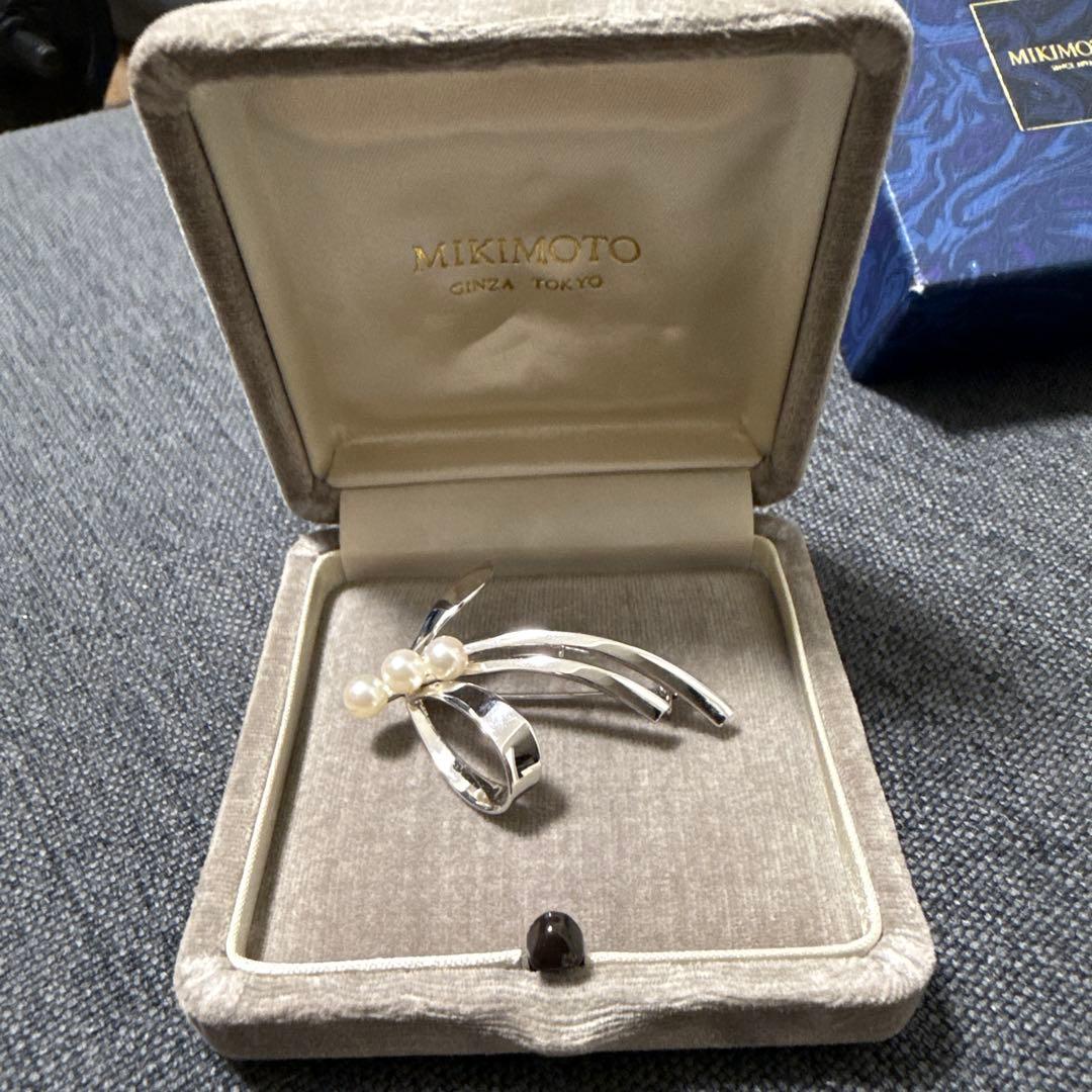 MIKIMOTO シルバー パール ブローチ