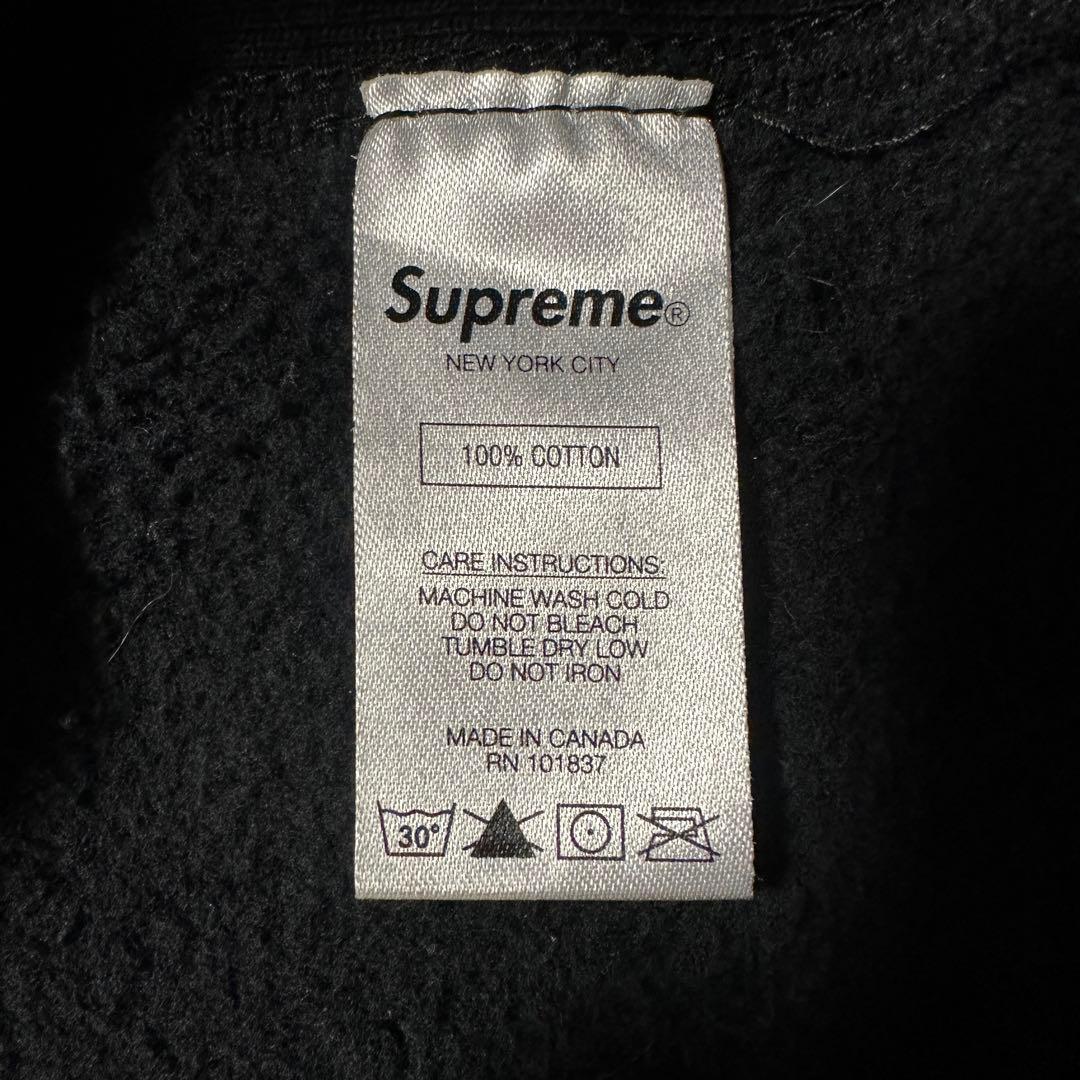 【送料無料】Supreme シュプリーム 黒 パーカー クロス ボックスロゴ M