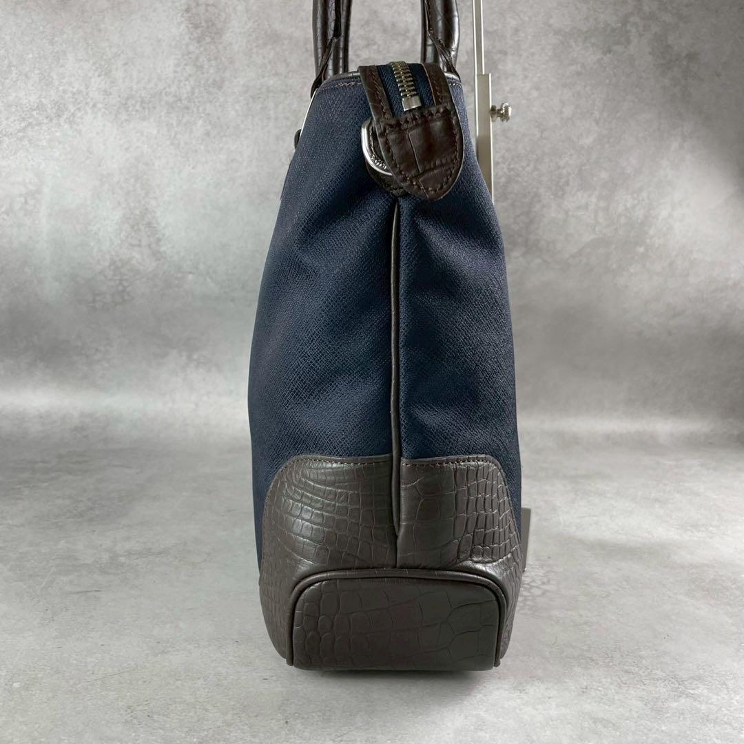 ペッレモルビダ 2WAYトートバッグ キャピターノ クロコ型押し レザー A4