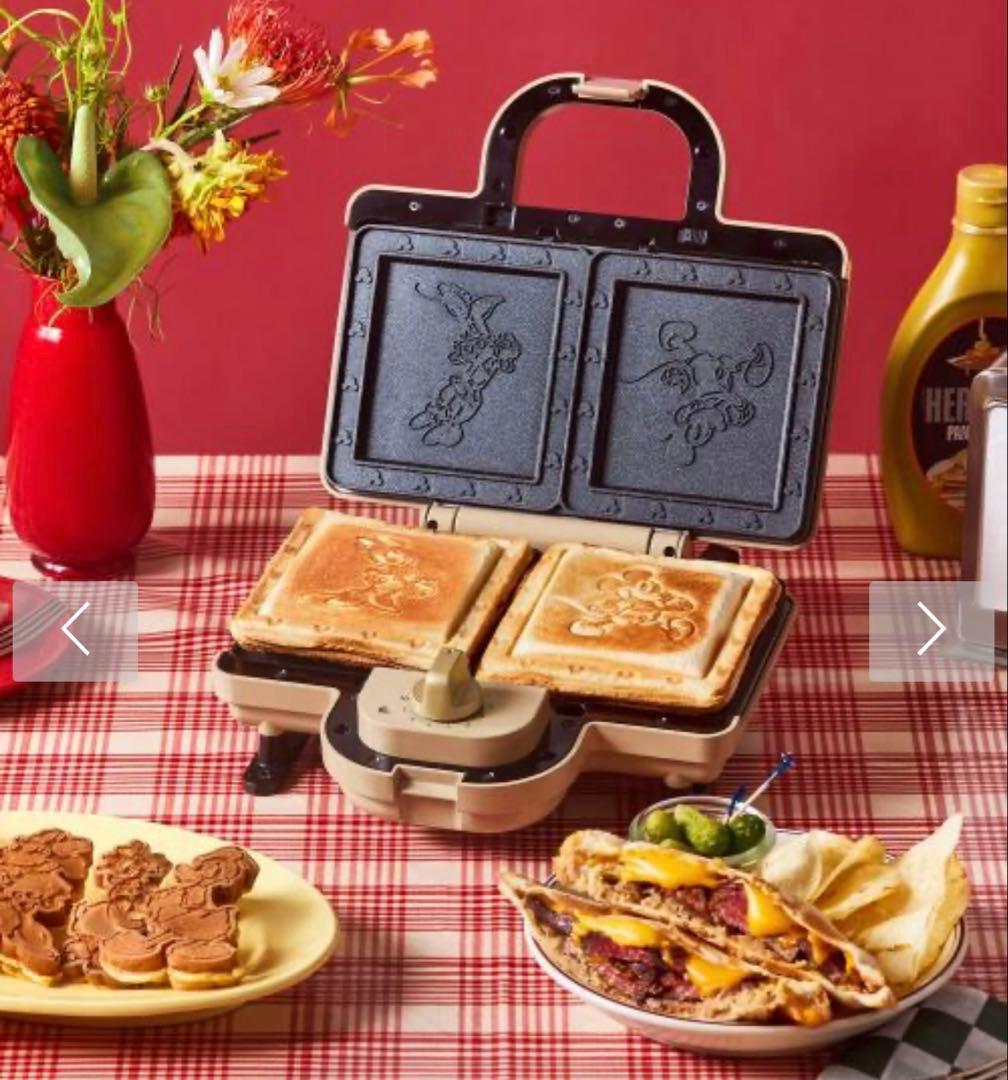 BRUNO DISNEY ホットサンドメーカー ダブル ベージュ　新品