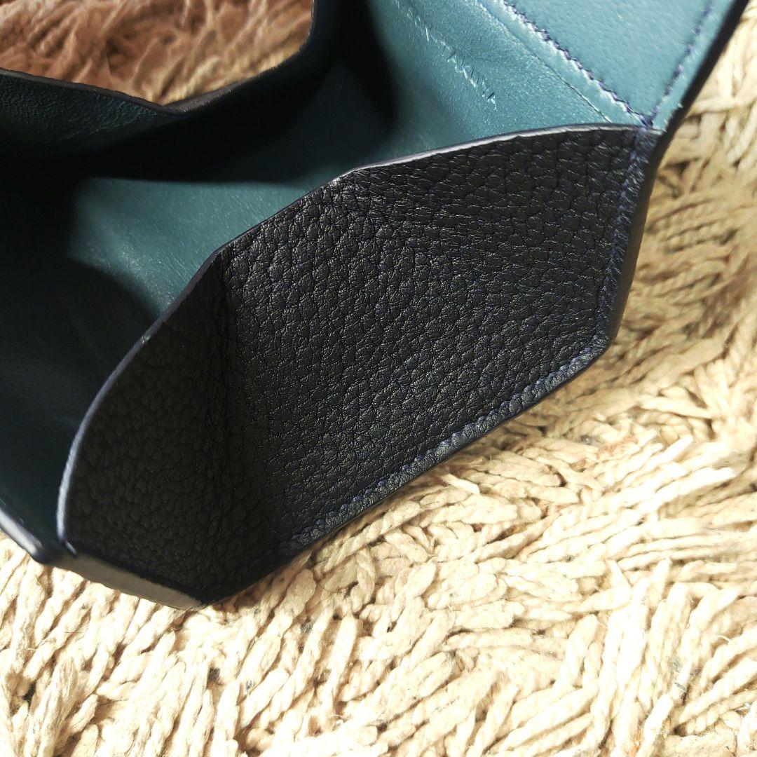 【新品未使用】メゾンタクヤ　ケース　ネイビー　本革　レザー　小銭入れ