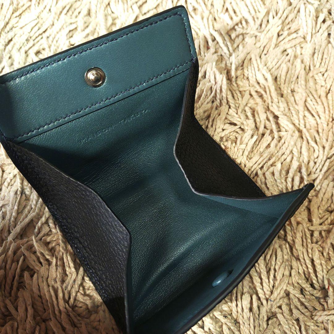 【新品未使用】メゾンタクヤ　ケース　ネイビー　本革　レザー　小銭入れ