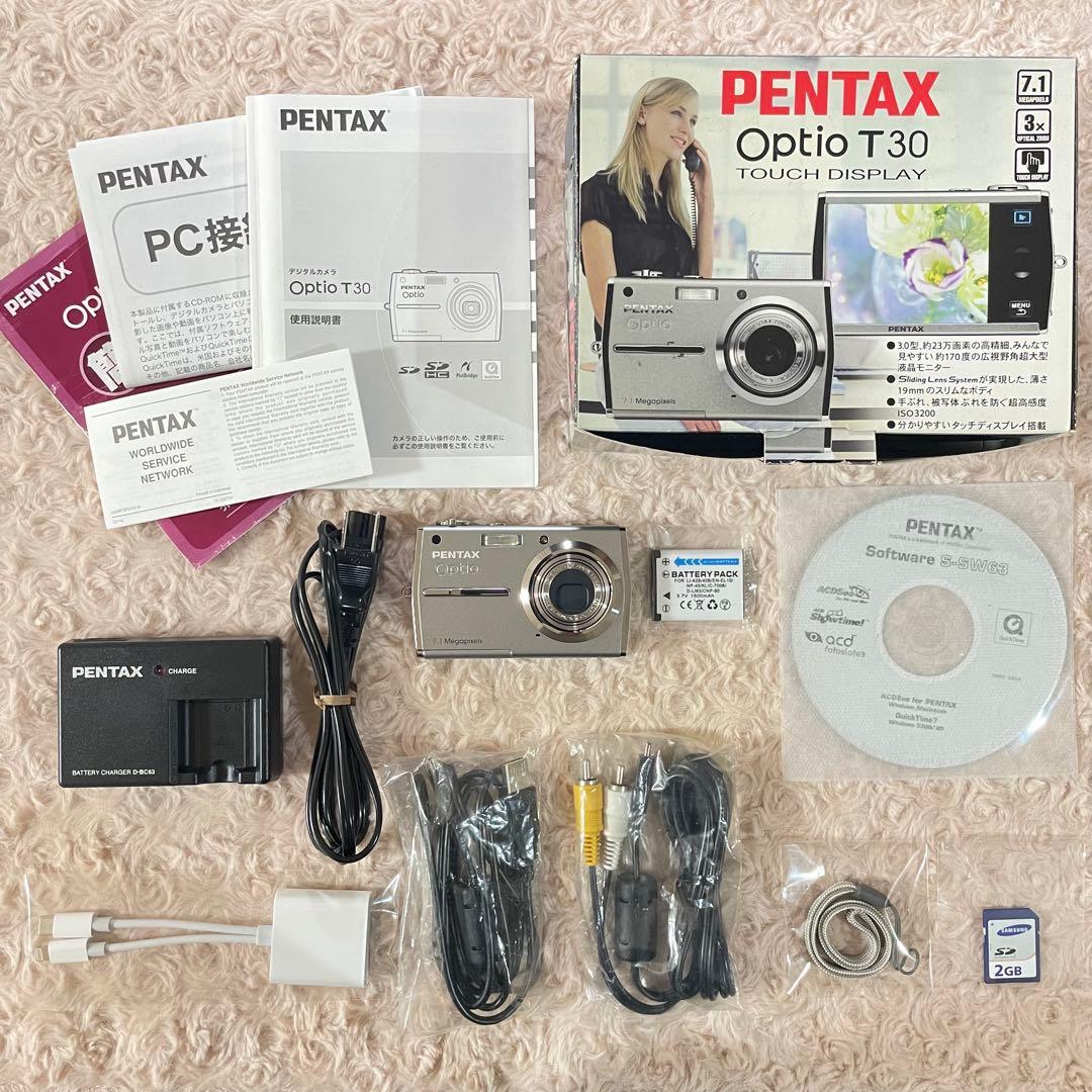 難有特価✨PENTAX Optio T30✨動作確認済 スマホ転送OK 可愛い♪